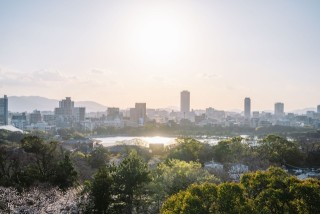 舞鶴公園からの福岡市内の景色